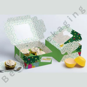 Custom Christmas Cupcake Boxes