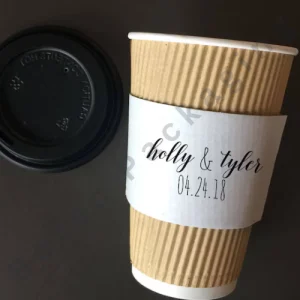 White Coffee Cup Sleeves